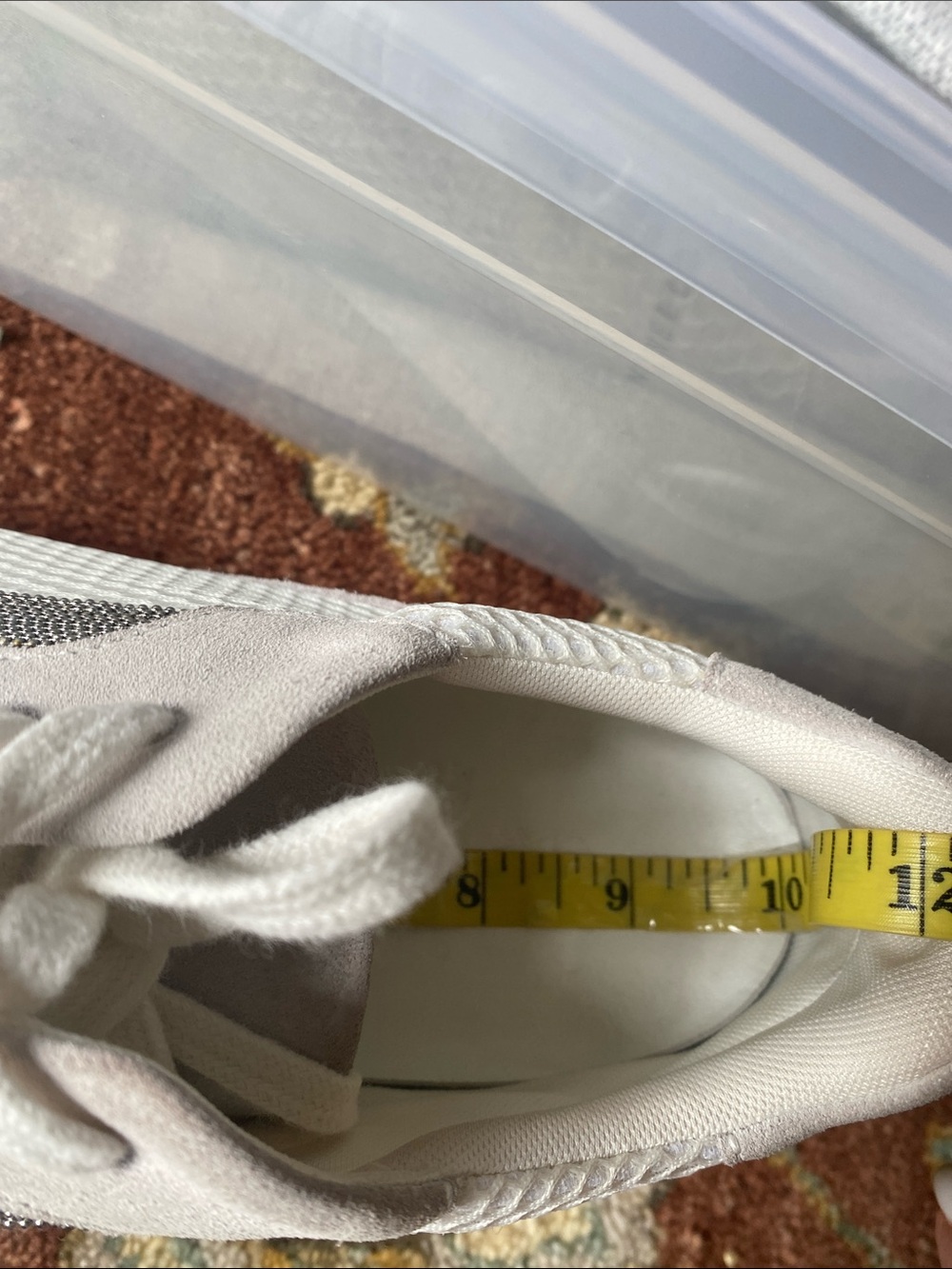 $1295 Brunello Cucinelli white/light gray mesh and suede sneakers w/monili 37.5 - Picture 12 of 12